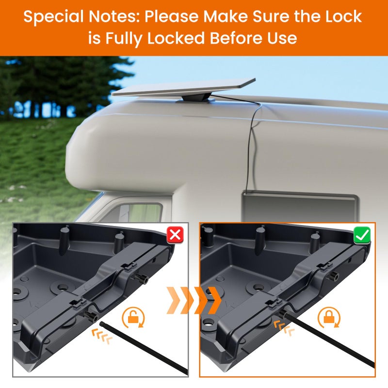 STARGEAR for Starlink Gen 3 Mobility Mount  Semi-Permanent for Starlink Mount Gen 3  Anti Theft Standard V3 Dish Flat Mounts for RV Vehicle Boat Truck Aluminum Alloy - Image 3